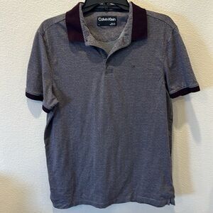 Calvin Klein plum pullover polo short sleeve size medium